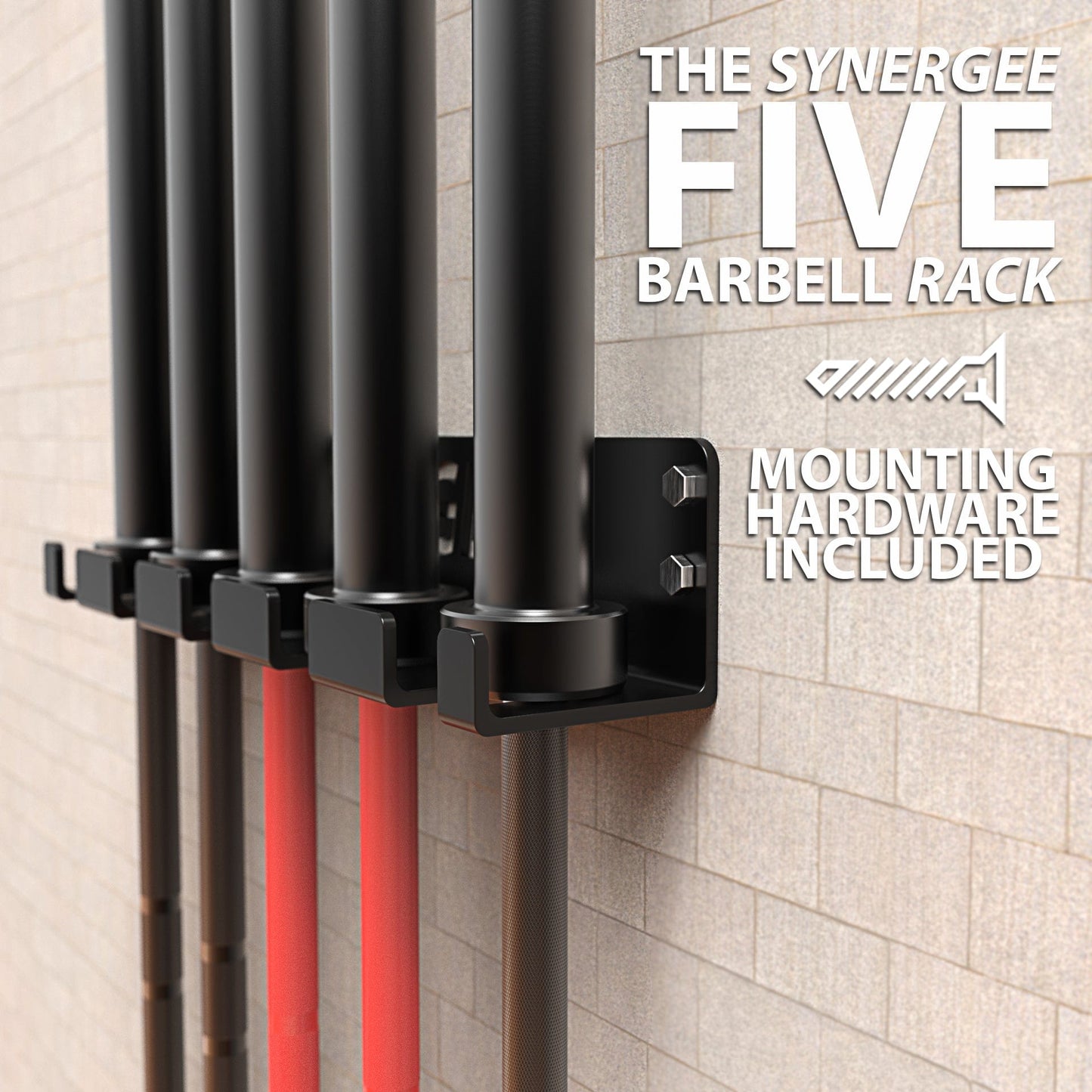 Synergee Vertical Barbell Wall Storage Racks - Grit Grind Strength