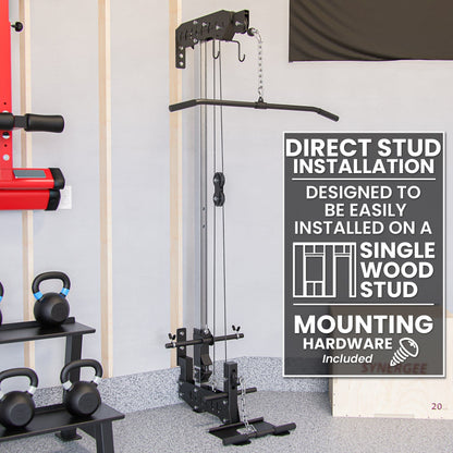 Synergee Wall Mounted Lat Pulley Machine - Grit Grind Strength
