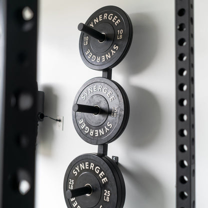 Synergee Weight Plate Wall Storage Rack - Grit Grind Strength