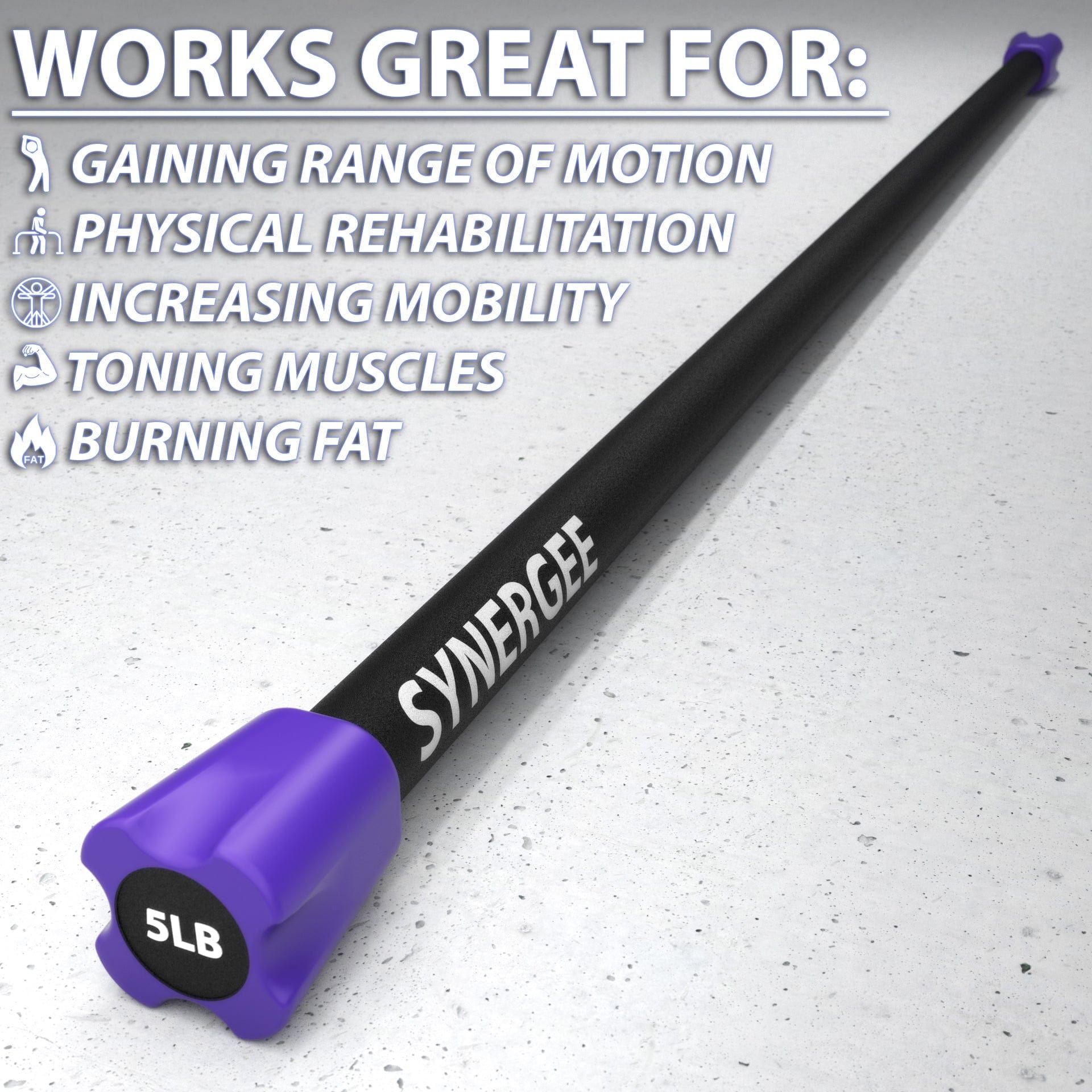 Synergee Weighted Workout Bars - Grit Grind Strength