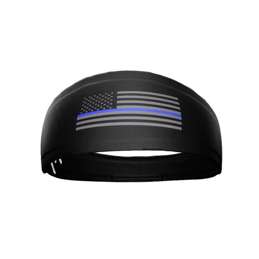 Tactical Thin Blue Line USA Flag Headband - Grit Grind Strength