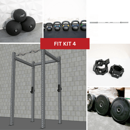 TGrip Basic Commercial 4 Post Rack Complete Kit - 3x3 Steel - Grit Grind Strength
