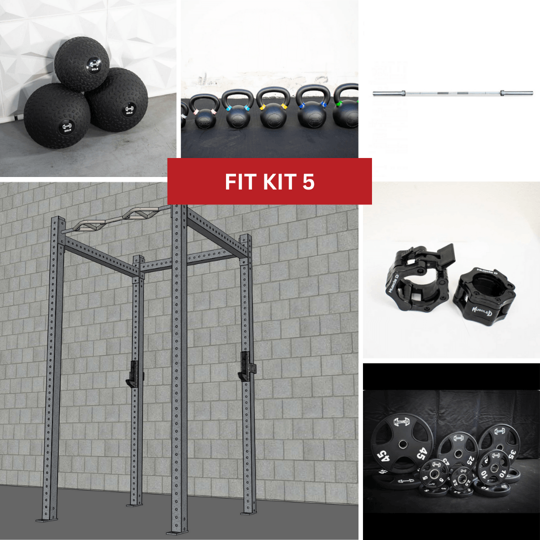 TGrip Basic Commercial 4 Post Rack Complete Kit - 3x3 Steel - Grit Grind Strength