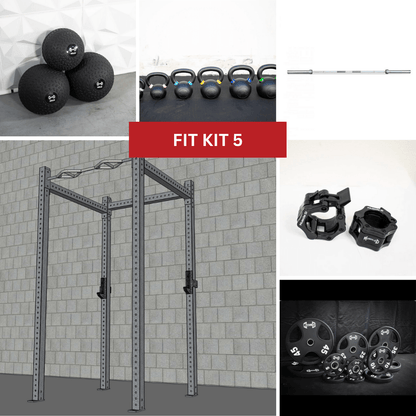 TGrip Basic Commercial 4 Post Rack Complete Kit - 3x3 Steel - Grit Grind Strength
