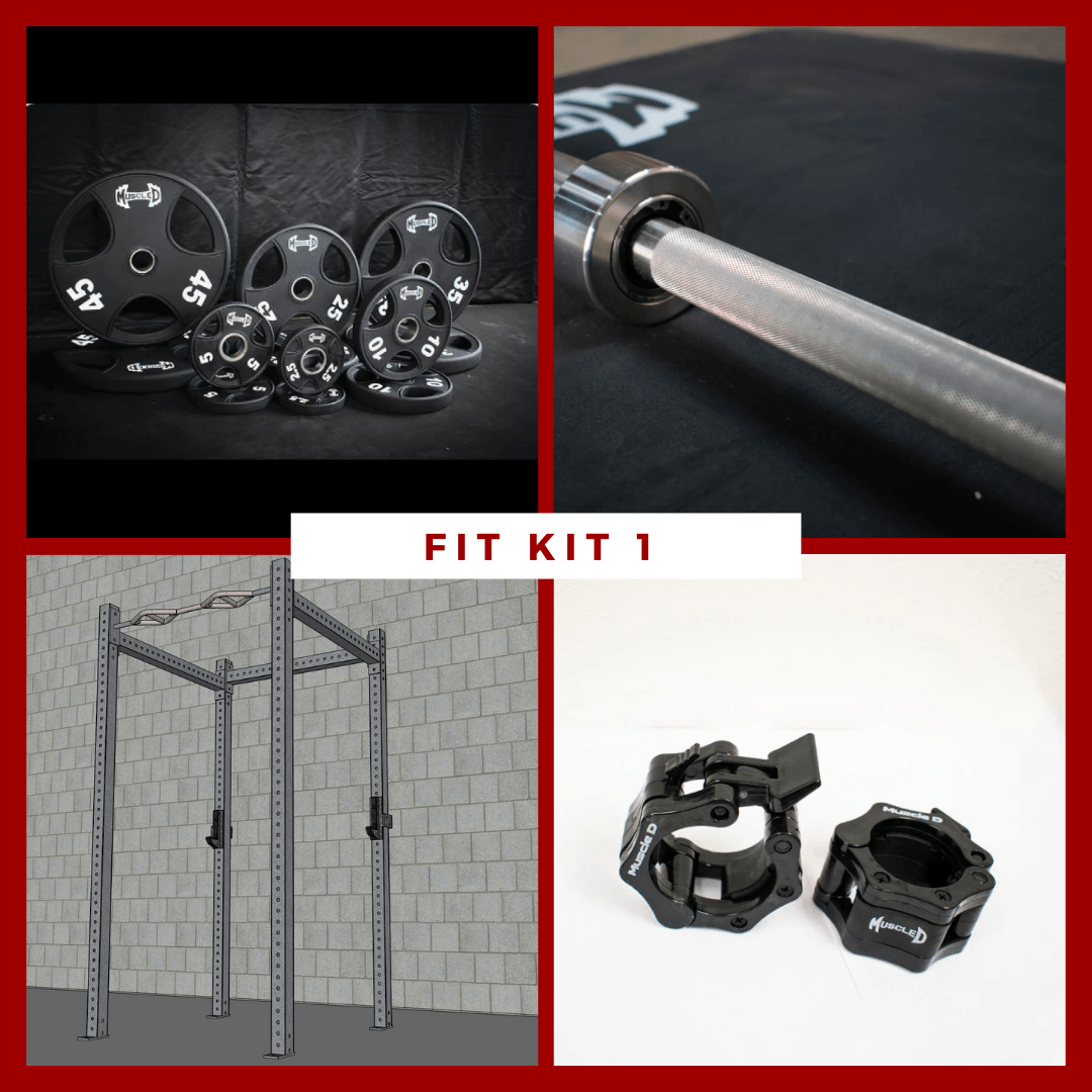 TGrip Basic Commercial 4 Post Rack Complete Kit - 3x3 Steel - Grit Grind Strength