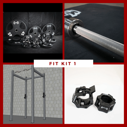 TGrip Basic Commercial 4 Post Rack Complete Kit - 3x3 Steel - Grit Grind Strength
