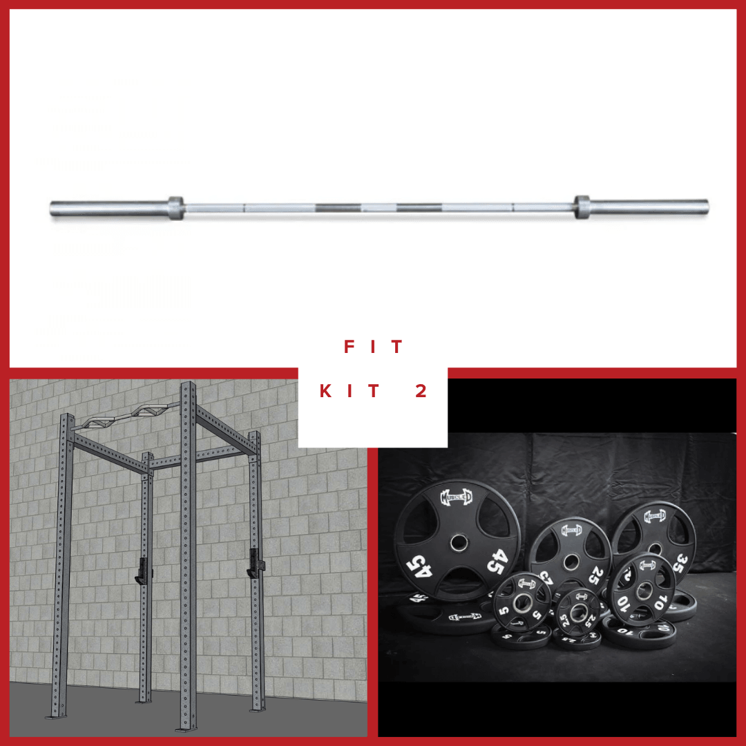 TGrip Basic Commercial 4 Post Rack Complete Kit - 3x3 Steel - Grit Grind Strength