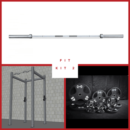 TGrip Basic Commercial 4 Post Rack Complete Kit - 3x3 Steel - Grit Grind Strength