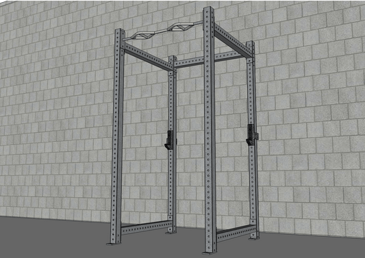 TGrip Commercial 4 Post Rack - 3x3 Steel - Functional Multi - Grip Pull - Up - Sandwich Style J - Hooks - Grit Grind Strength