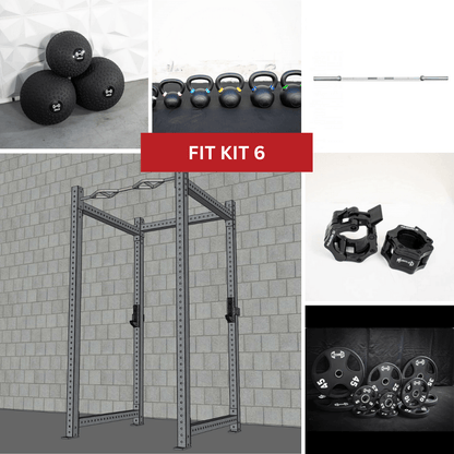TGrip Commercial 4 Post Rack Complete Set - 3x3 Steel - Functional Multi - Grip Pull - Up - Sandwich Style J - Hooks - Grit Grind Strength