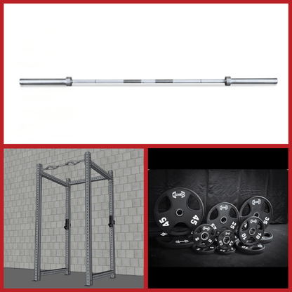 TGrip Commercial 4 Post Rack Complete Set - 3x3 Steel - Functional Multi - Grip Pull - Up - Sandwich Style J - Hooks - Grit Grind Strength