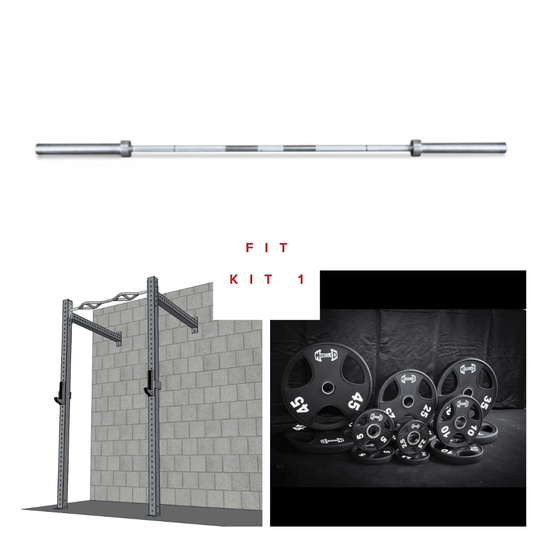TGrip Commercial 4' Wall Mount Rig Weight Set - 3x3 Steel - Functional Multi - Grip Pull - Up - Sandwich Style J - Hooks - Grit Grind Strength