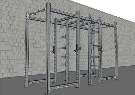 TGrip Dual Power Rack - Multi-Grip Pull-Up - Plate Storage - Grit Grind Strength