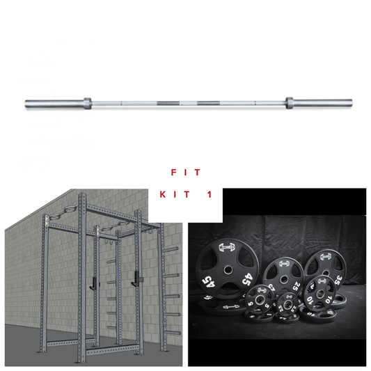 TGrip Commercial Full Power Rack Set - 3x3 Steel - Functional Multi - Grip Pull - Up - Plate Storage - J - Hooks - Grit Grind Strength