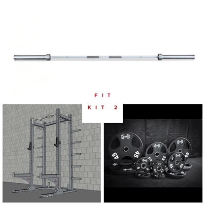 TGrip Commercial Half Rack Complete Kit - 3x3 Steel - Functional Multi - Grip Pull - Up - Bar & Plate Storage - J - Hooks - Grit Grind Strength