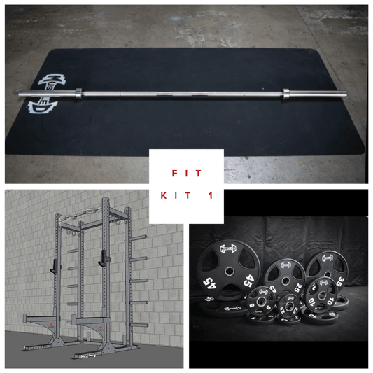 TGrip Commercial Half Rack Complete Kit - 3x3 Steel - Functional Multi - Grip Pull - Up - Bar & Plate Storage - J - Hooks - Grit Grind Strength