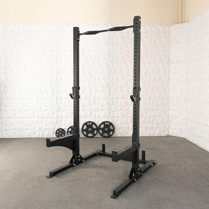 TGrip Commercial Squat Stand - 3x3 Steel - Functional Multi - Grip Pull - Up - Bar & Plate Storage - J - Hooks - Grit Grind Strength