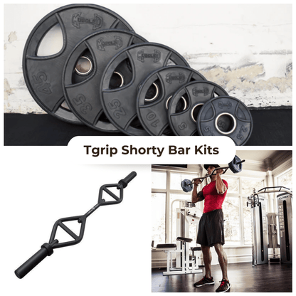TGrip Shorty Bar Training Kits - Multi Grip - Functional Training - Football - Swiss - Neutral - Grit Grind Strength