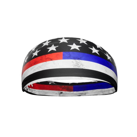 Thin Red and Blue Line Headband - Grit Grind Strength