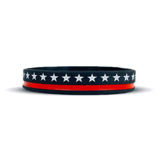 Thin Red Line Wristband - Grit Grind Strength