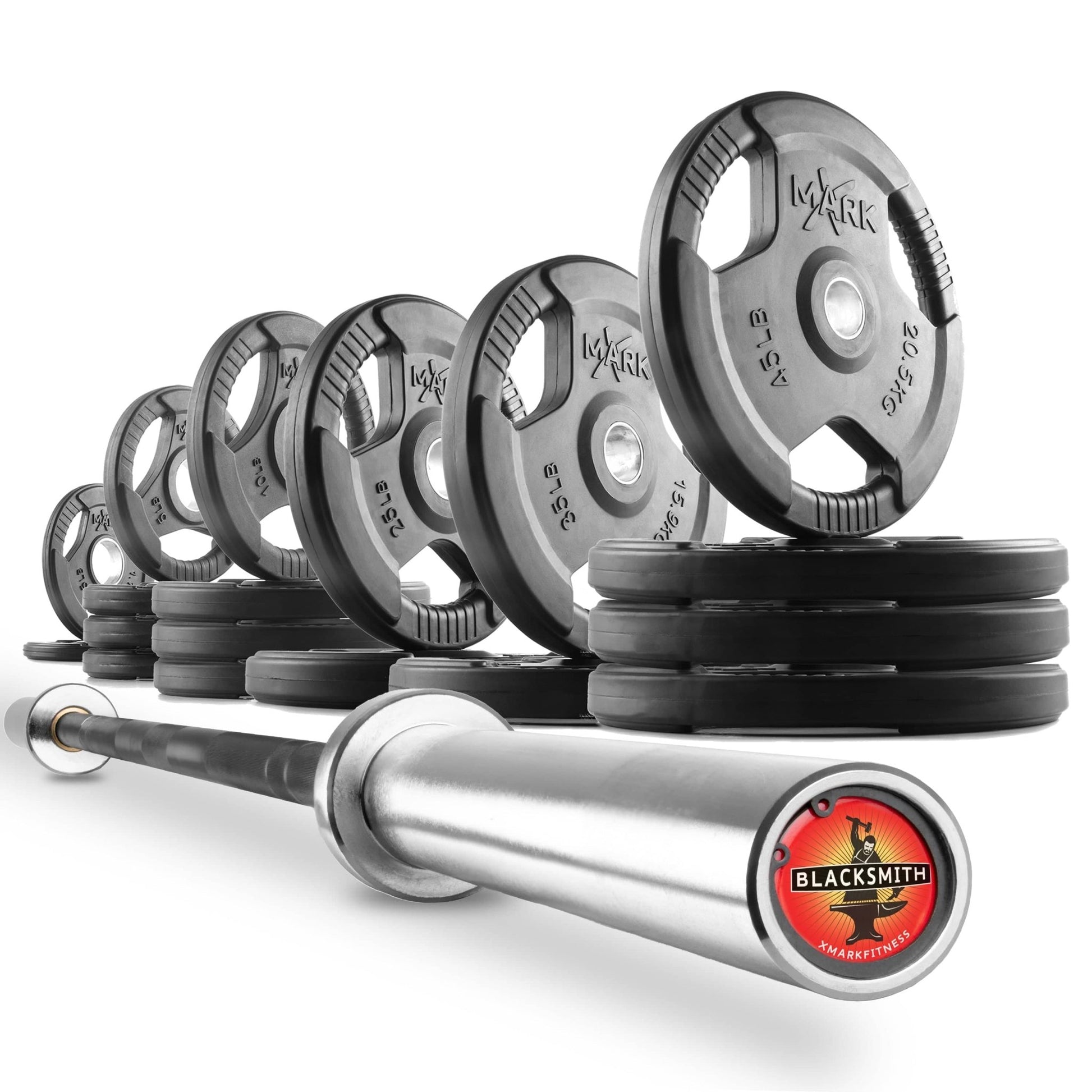 Tri - Grip Olympic Weight Plates and Olympic Barbell Sets - Grit Grind Strength