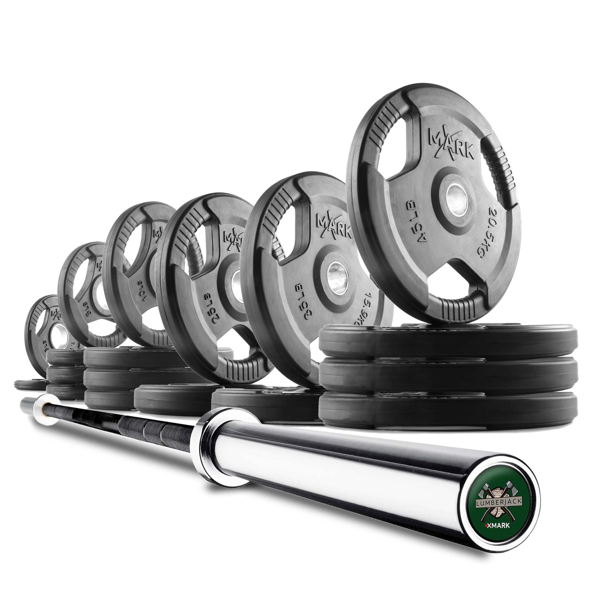 Tri - Grip Olympic Weight Plates and Olympic Barbell Sets - Grit Grind Strength