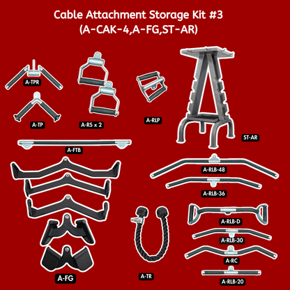 Ultimate Cable Attachment and Storage Kit - 3 - Muscle D Fitness - Grit Grind Strength