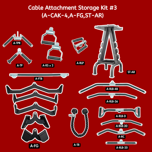 Ultimate Cable Attachment and Storage Kit - 3 - Muscle D Fitness - Grit Grind Strength