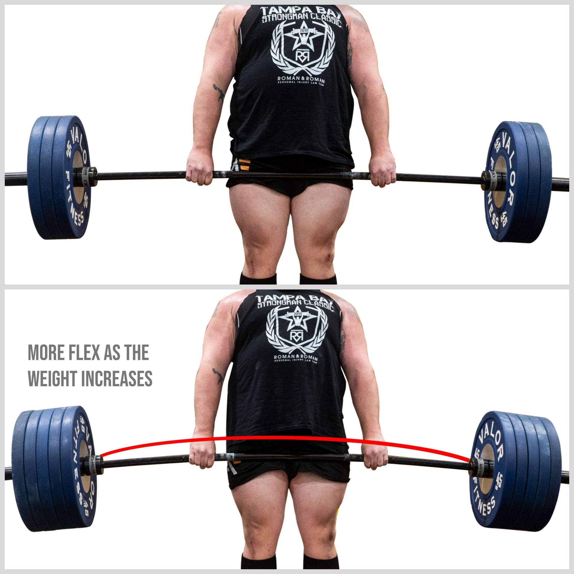Valor Fitness Weight Bars Deadlift Barbell 90.5" 27mm