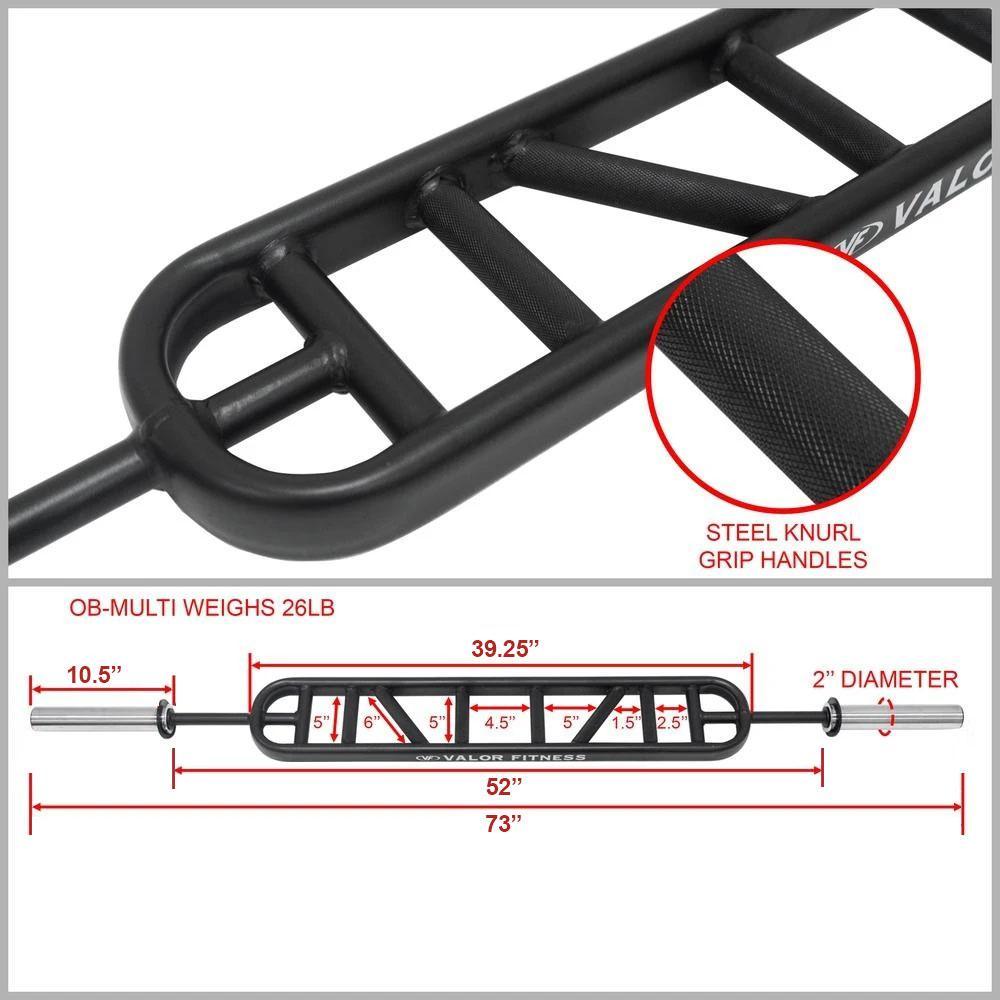 Valor Fitness Weight Bars Multi Grip Swiss Bar