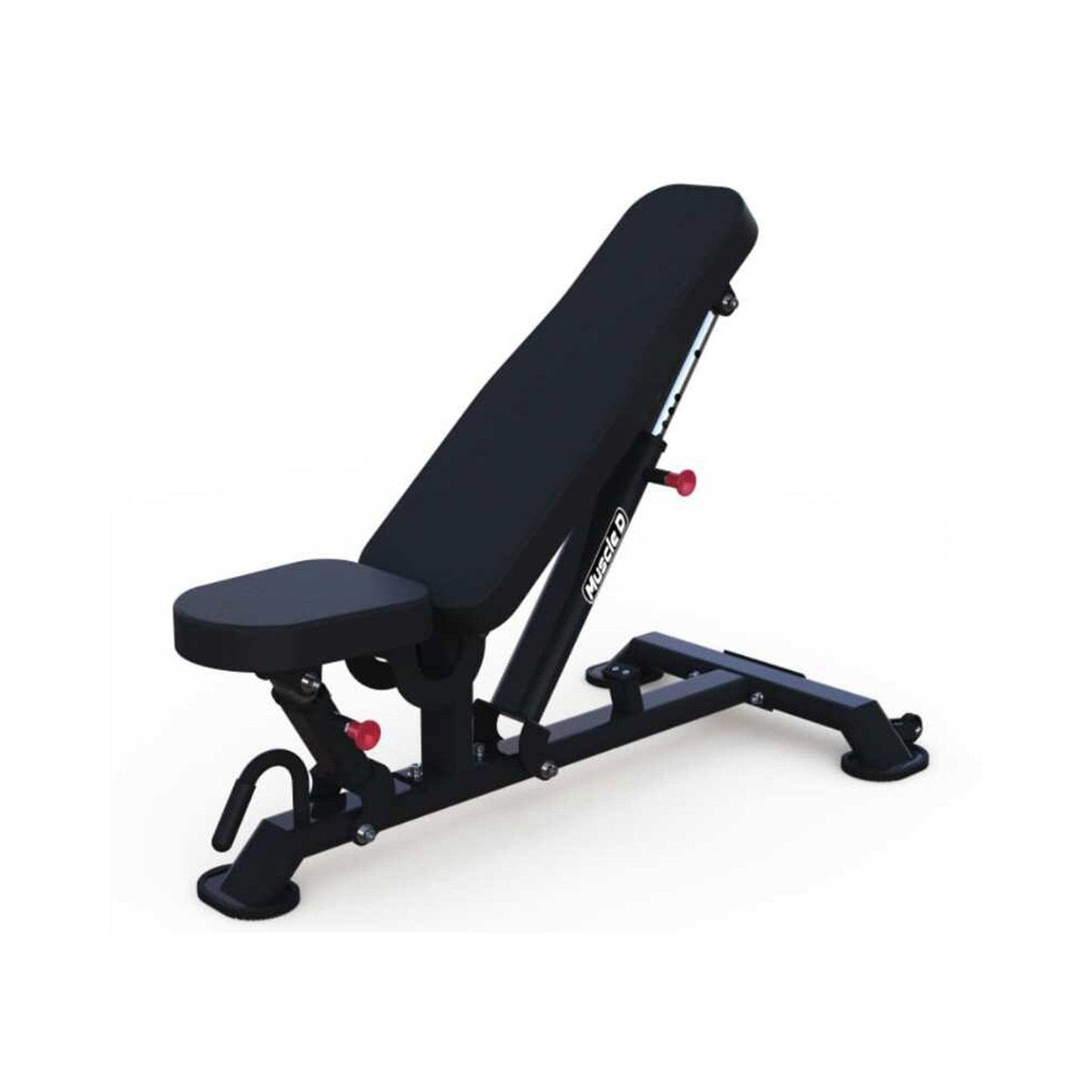 Vertical Flat to Incline Bench - Muscle D Fitness - Sturdy Adjustable Flat to Incline Bench - Grit Grind Strength