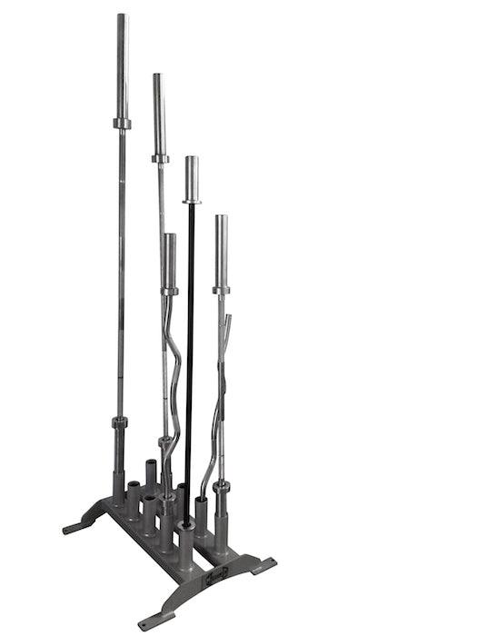 Vertical Olympic Bar Rack - 10 Bar - Muscle D Fitness - Sturdy Vertical Olympic Bar Holder - Grit Grind Strength