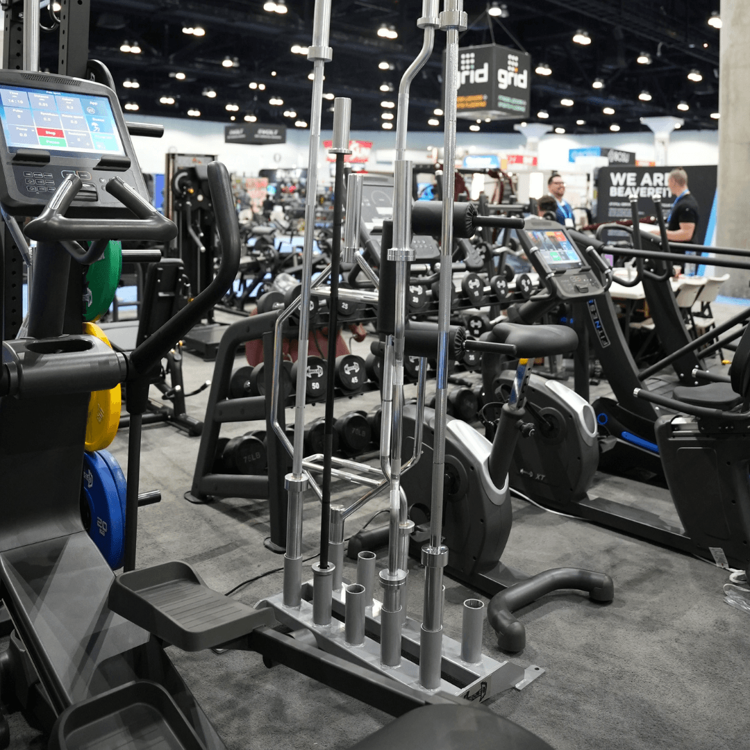 Vertical Olympic Bar Rack - 10 Bar - Muscle D Fitness - Sturdy Vertical Olympic Bar Holder - Grit Grind Strength