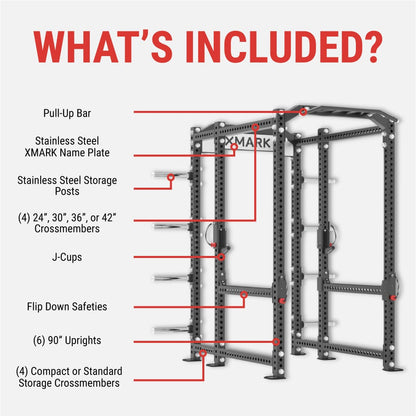 Viper Power Rack with Storage & Flip Down Safeties - Grit Grind Strength