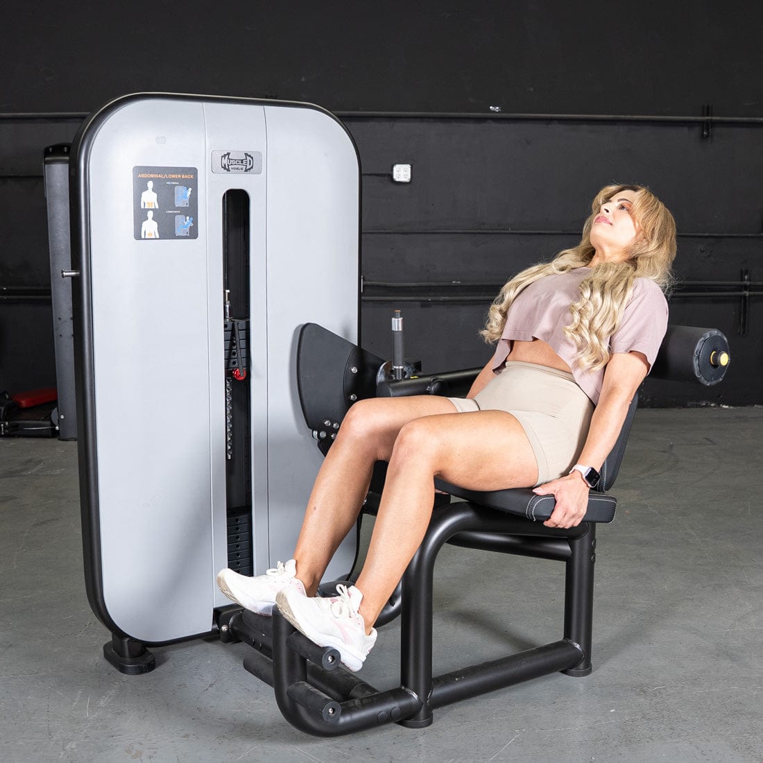 Vogue AB/Back Combo - Muscle D Fitness - Adjustable - Pin Selectorized - Abdominal Back Workouts - Grit Grind Strength