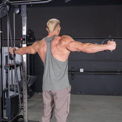 Vogue Cable Crossover - Muscle D Fitness - Pin Selectorized - Chest Back Combo Workouts - Grit Grind Strength