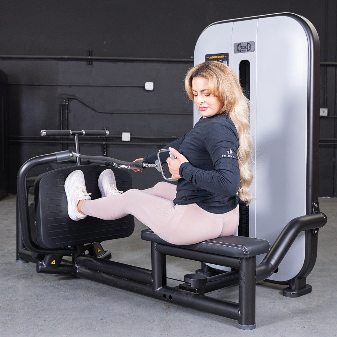 Vogue Diverging Low Row - Seated - Pin Selectorized - Lats Delts Rhomboids Traps Workout - Grit Grind Strength