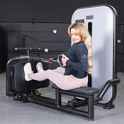 Vogue Diverging Low Row - Seated - Pin Selectorized - Lats Delts Rhomboids Traps Workout - Grit Grind Strength