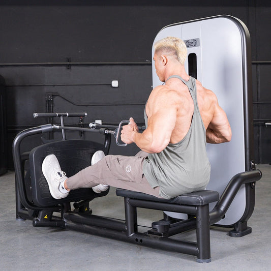 Vogue Diverging Low Row - Seated - Pin Selectorized - Lats Delts Rhomboids Traps Workout - Grit Grind Strength