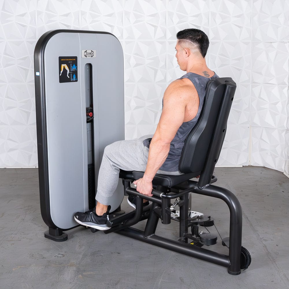 Vogue Inner/Outer Thigh - Muscle D Fitness - Adjustable Seat - Pin Selectorized - Leg Workout Combo - Grit Grind Strength