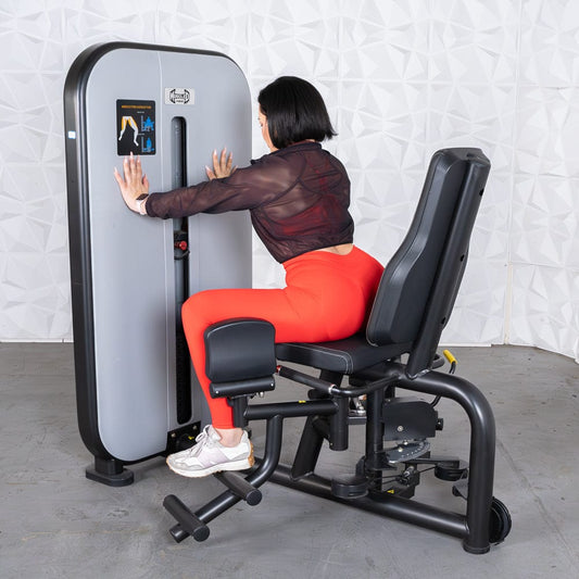 Vogue Inner/Outer Thigh - Muscle D Fitness - Adjustable Seat - Pin Selectorized - Leg Workout Combo - Grit Grind Strength