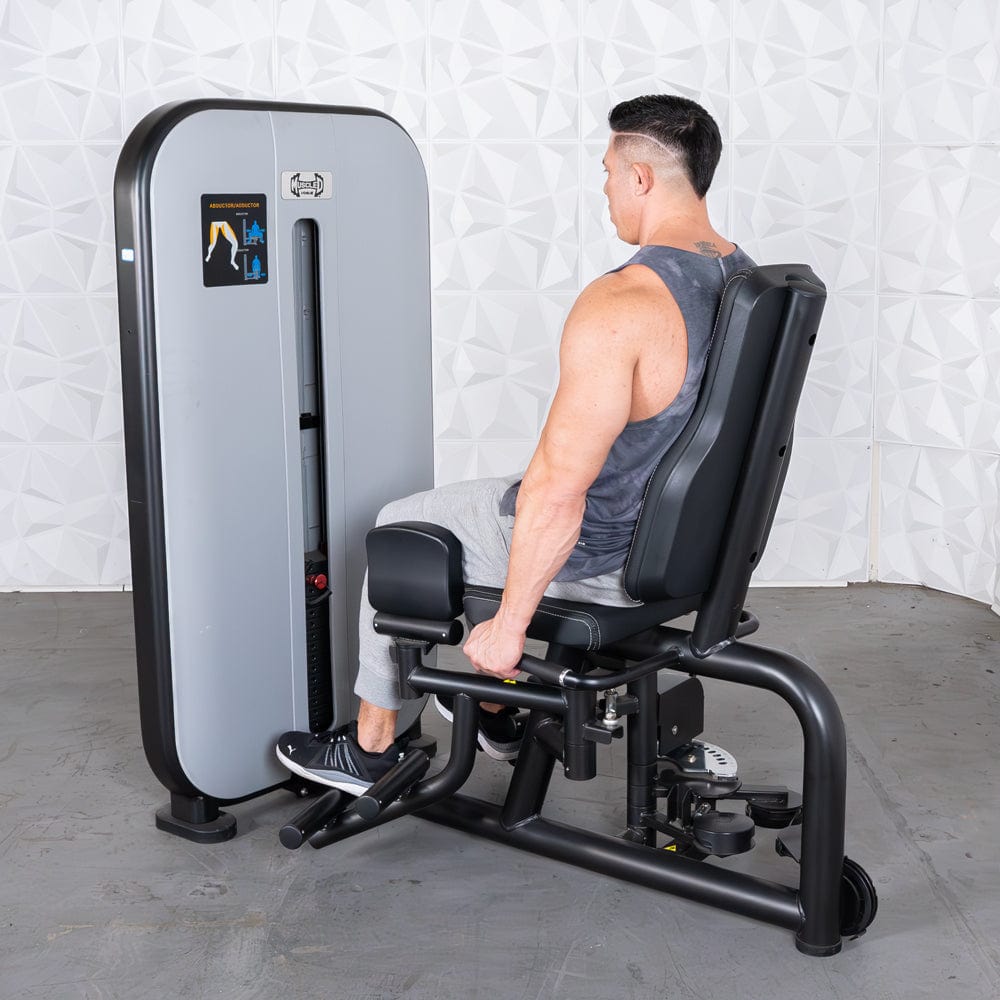 Vogue Inner/Outer Thigh - Muscle D Fitness - Adjustable Seat - Pin Selectorized - Leg Workout Combo - Grit Grind Strength