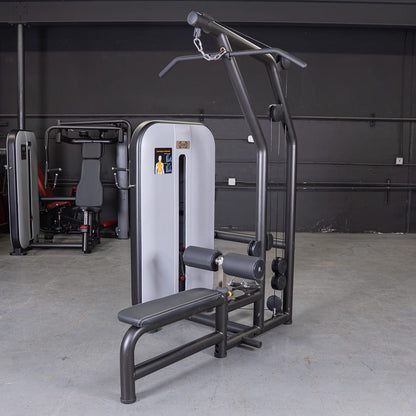Vogue Lat/Low Row - Muscle D Fitness - Adjustable Seat - Pin Selectorized - Combo Back Machine - Grit Grind Strength