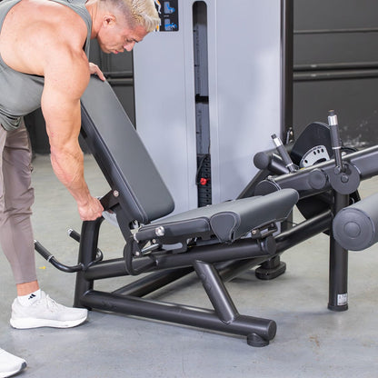 Vogue Leg Extension/Prone Leg Curl Combo - Muscle D Fitness - Seated - Adjustable - Pin Selectorized - Quads Hamstring Machine - Grit Grind Strength