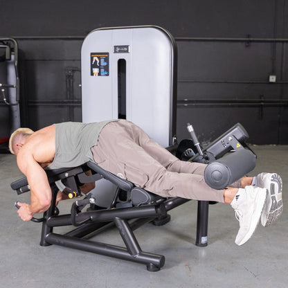Vogue Leg Extension/Prone Leg Curl Combo - Muscle D Fitness - Seated - Adjustable - Pin Selectorized - Quads Hamstring Machine - Grit Grind Strength