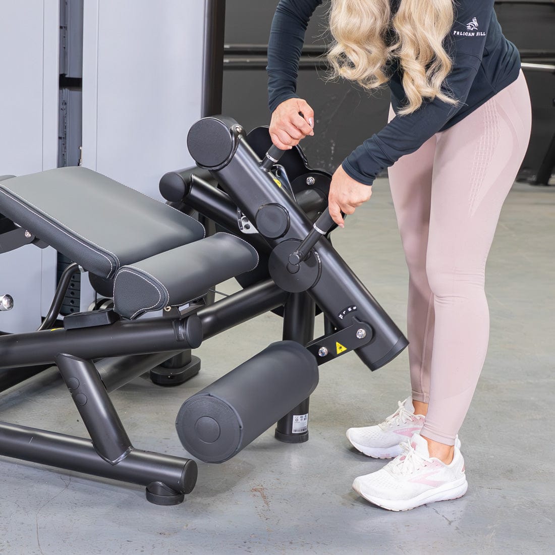 Vogue Leg Extension/Prone Leg Curl Combo - Muscle D Fitness - Seated - Adjustable - Pin Selectorized - Quads Hamstring Machine - Grit Grind Strength