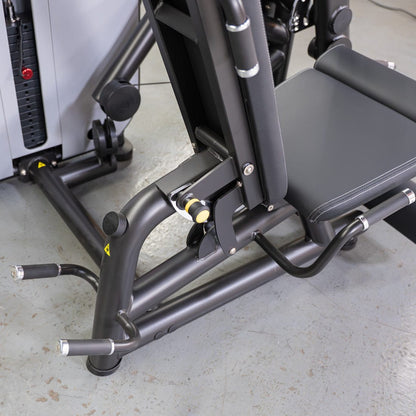 Vogue Leg Extension/Prone Leg Curl Combo - Muscle D Fitness - Seated - Adjustable - Pin Selectorized - Quads Hamstring Machine - Grit Grind Strength