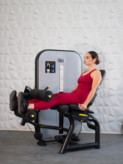 Vogue Leg Extension/Seated Leg Curl Combo - Muscle D Fitness - Adjustable Seat - Pin Selectorized - Quads Hamstring Machine - Grit Grind Strength