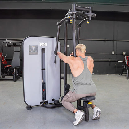 Vogue Pec Deck/Rear Delt - Muscle D Fitness - Adjustable Seat - Pin Selectorized - Chest Back Workout Combo - Grit Grind Strength
