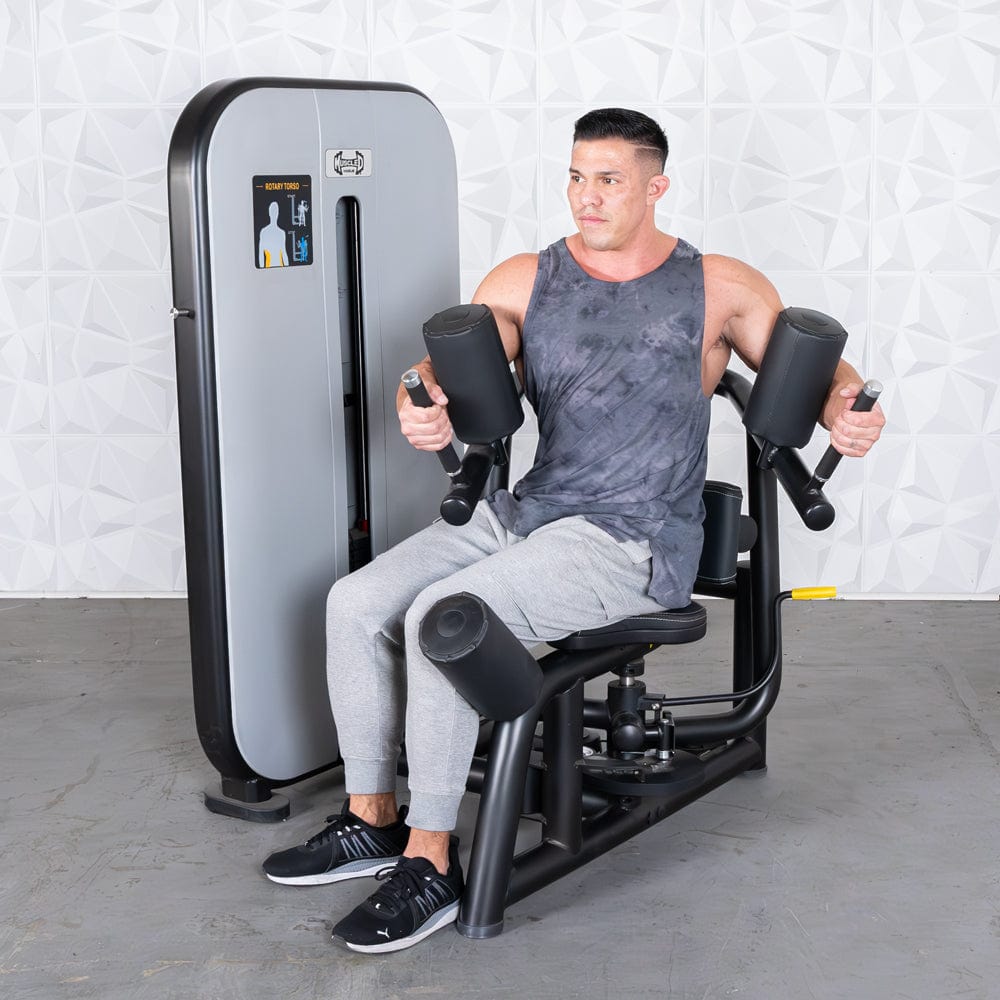 Vogue Rotary Torso - Muscle D Fitness - AdjustableSeat - Pin Selectorized - Grit Grind Strength